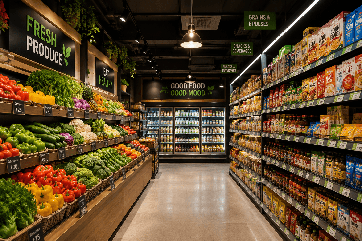 Grocery store aisle